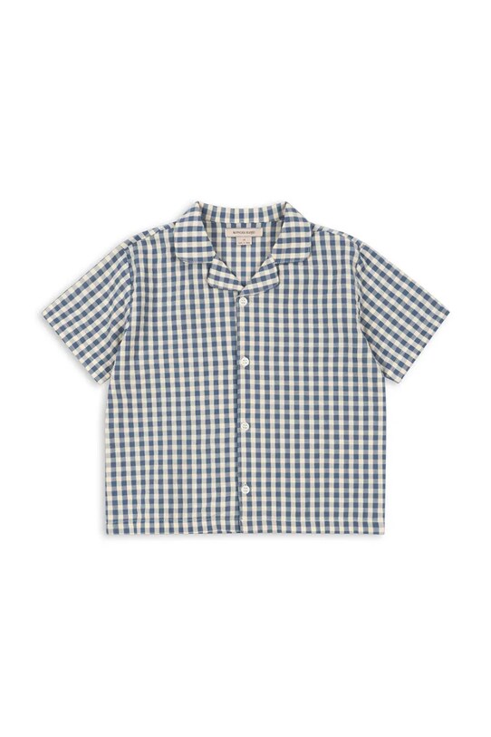 Konges Sløjd koszula bawełniana dziecięca KIM SS SHIRT GOTS KS102301 niebieski SS25