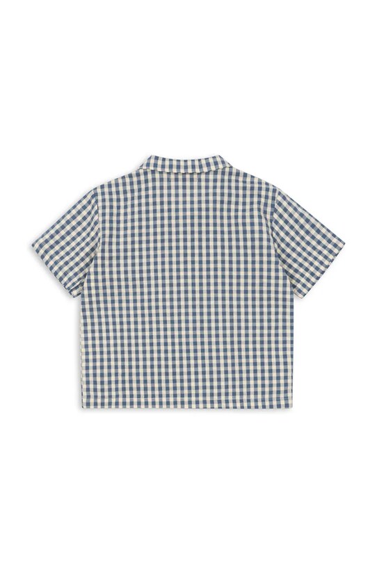 Chłopiec Konges Sløjd koszula bawełniana dziecięca KIM SS SHIRT GOTS KS102301 niebieski