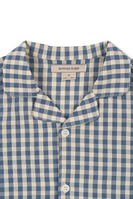 Konges Sløjd koszula bawełniana dziecięca KIM SS SHIRT GOTS niebieski KS102301