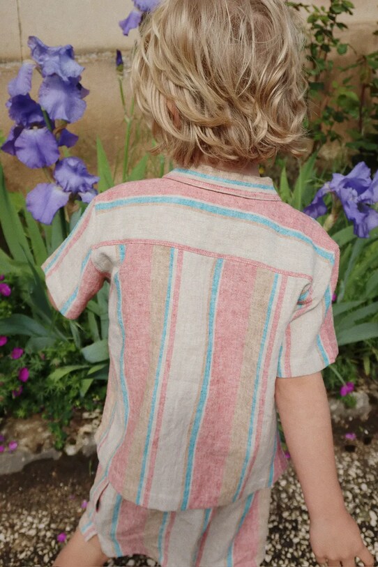 Παιδικό λινό πουκάμισο Konges Sløjd VENICE SS SHIRT KS102448