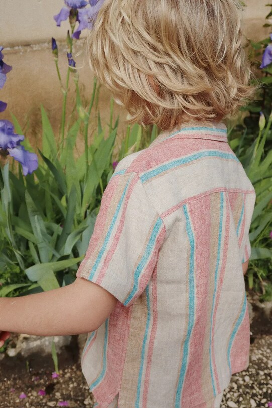 Παιδικό λινό πουκάμισο Konges Sløjd VENICE SS SHIRT KS102448