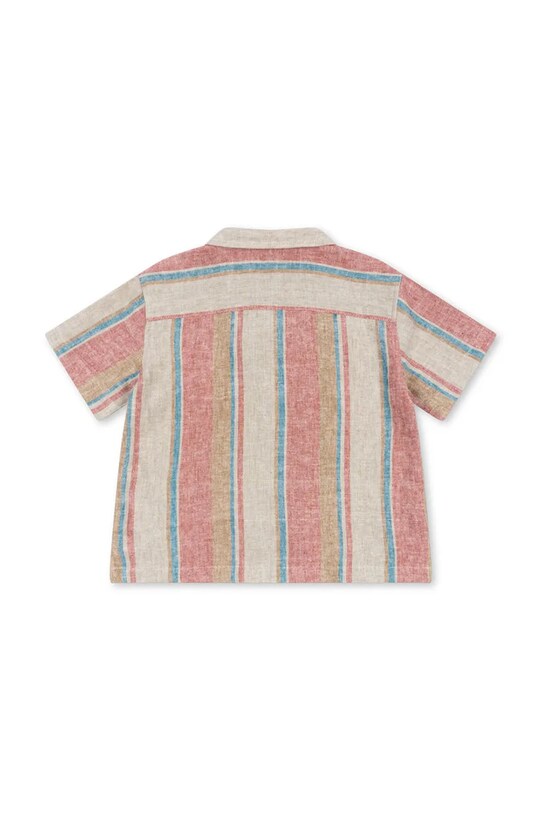 Αγορίστικα Παιδικό λινό πουκάμισο Konges Sløjd VENICE SS SHIRT KS102448 ροζ