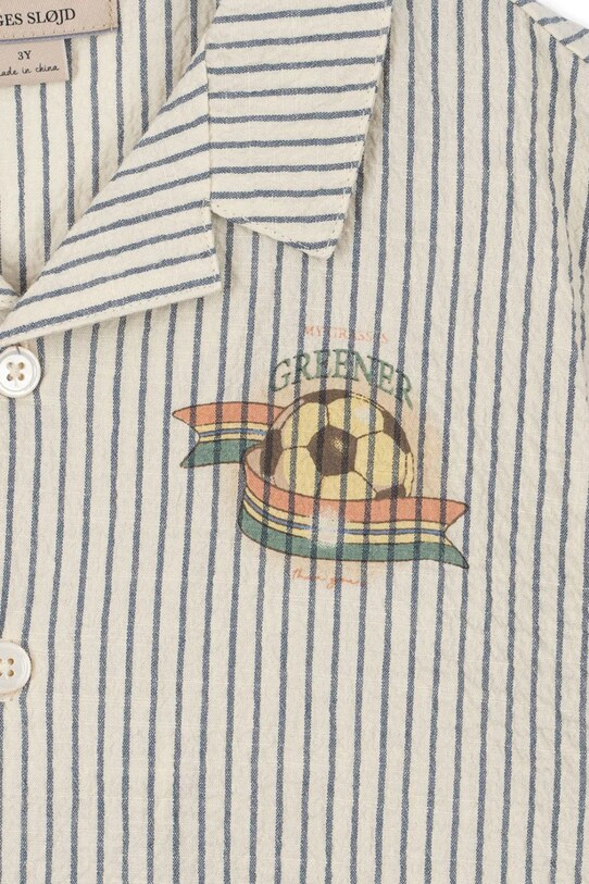 Košile Konges Sløjd ELLIOT SS SHIRT GOTS KS103069 modrá