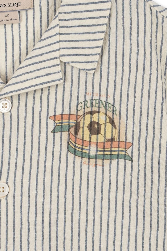 Košeľa Konges Sløjd ELLIOT SS SHIRT GOTS KS103069 modrá