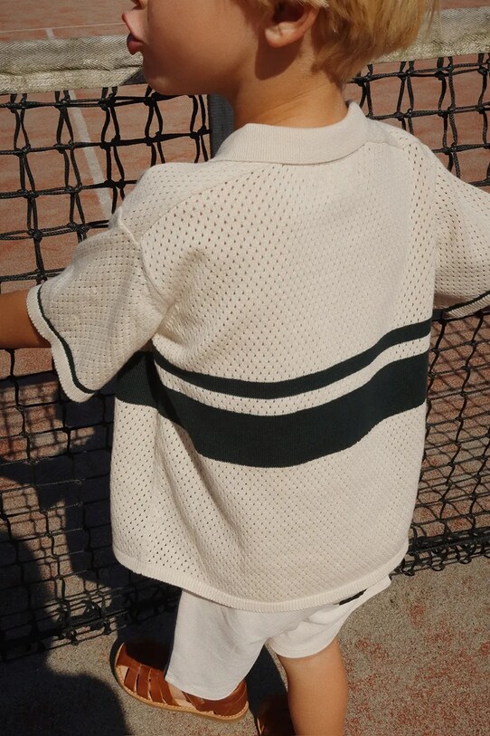 Konges Sløjd koszula bawełniana dziecięca HAI KNIT SHIRT GOTS KS103313