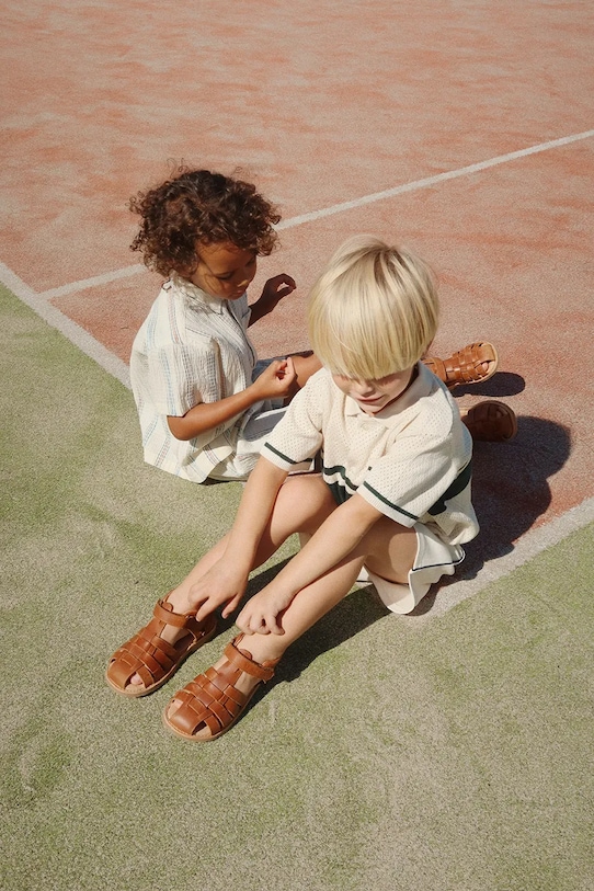 Konges Sløjd cămașă de bumbac pentru copii HAI KNIT SHIRT GOTS KS103313