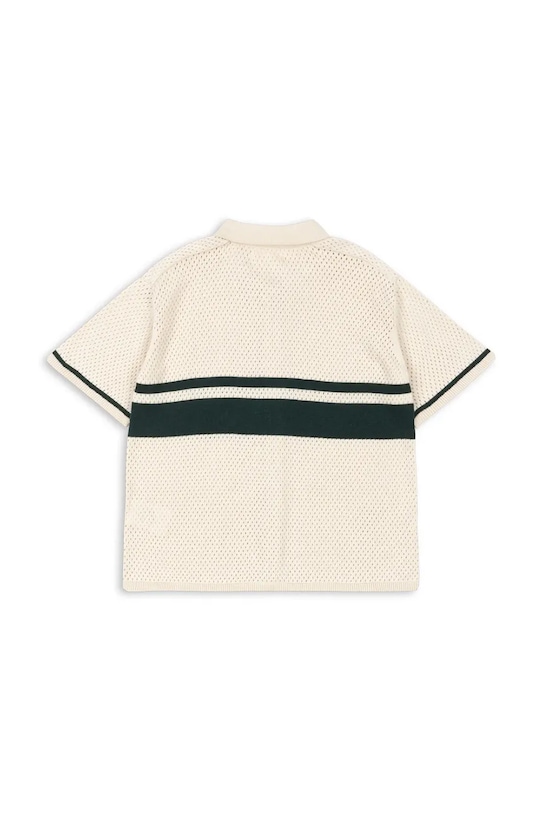 Băieți Konges Sløjd cămașă de bumbac pentru copii HAI KNIT SHIRT GOTS KS103313 bej