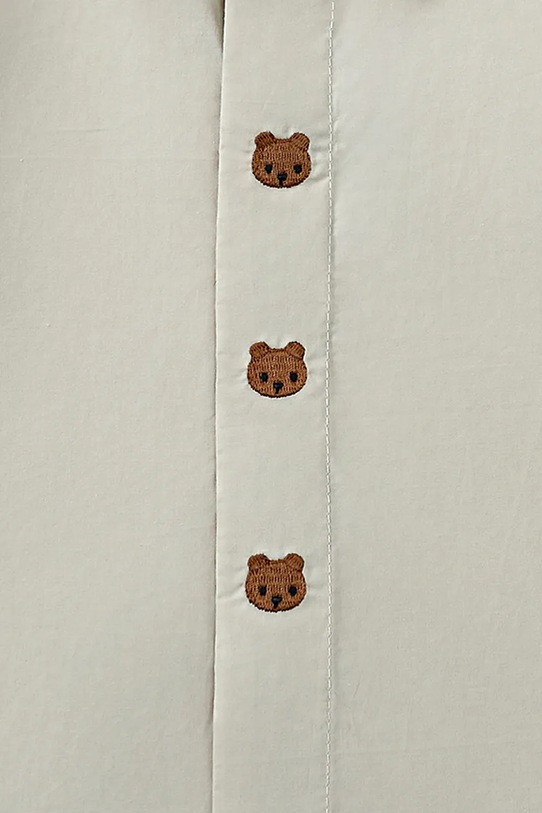 Μωρό βαμβακερό πουκάμισο Donsje Lauden Shirt Bear 4096501.68.92 λευκό