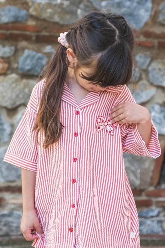 Παιδικό βαμβακερό πουκάμισο That's mine Ino εμπριμέ κόκκινο 152161