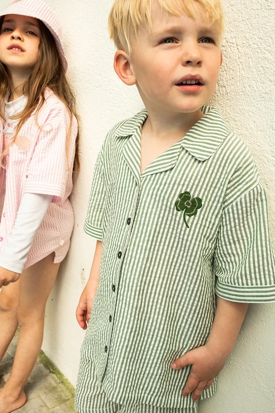 That's mine koszula dziecięca bawełniana Ino zielony 152161