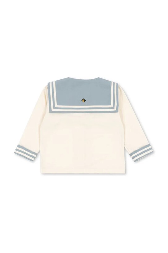 Konges Sløjd camasa de bumbac pentru copii CELEBRATION SAILOR SHIRT GOTS KS103565 bej SS25