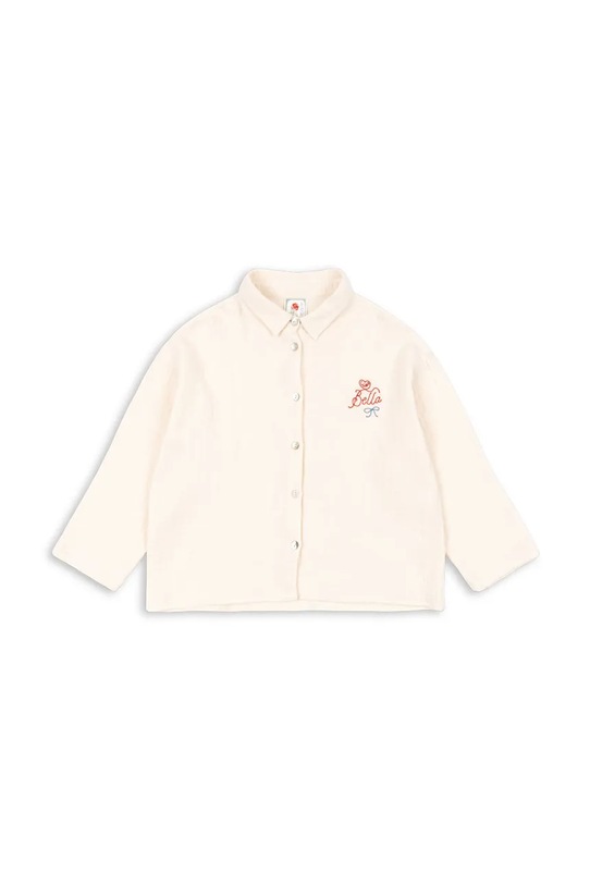 Konges Sløjd cămașă de bumbac pentru copii RHW X KS BELLA SHIRT GOTS KS103591 bej SS25