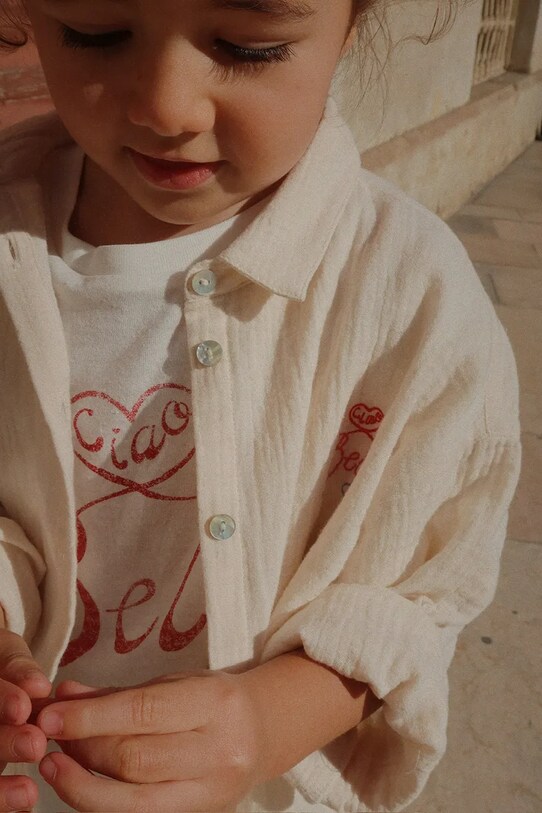 Konges Sløjd koszula bawełniana dziecięca RHW X KS BELLA SHIRT GOTS KS103591