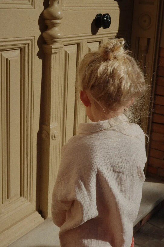 Konges Sløjd cămașă de bumbac pentru copii RHW X KS BELLA SHIRT GOTS KS103591