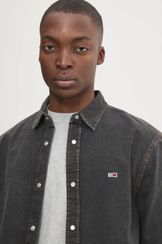 Tommy Jeans cămașă din denim gri DM0DM21103