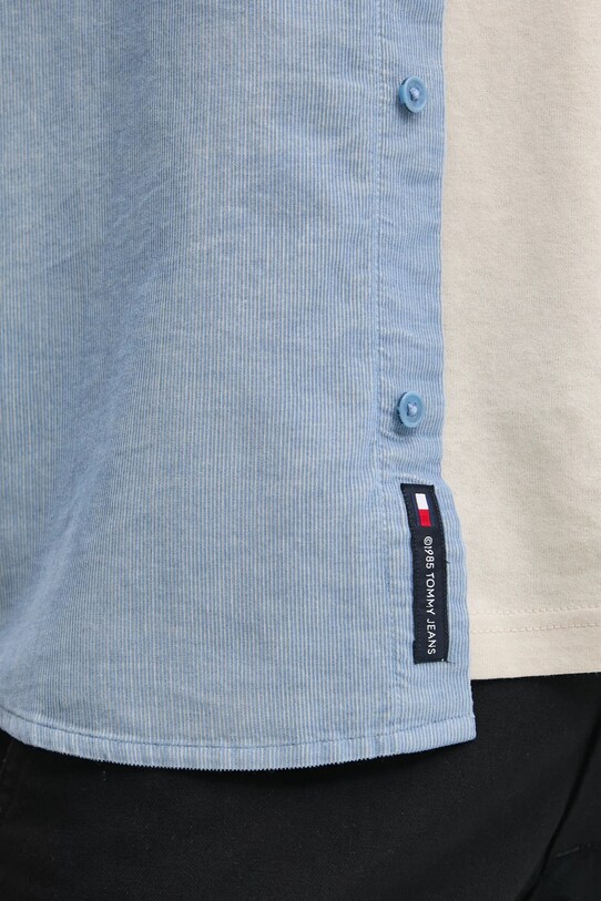 Tommy Jeans camasa din velur DM0DM20672 albastru
