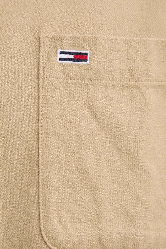 Bavlnená košeľa Tommy Jeans DM0DM20669 zelená