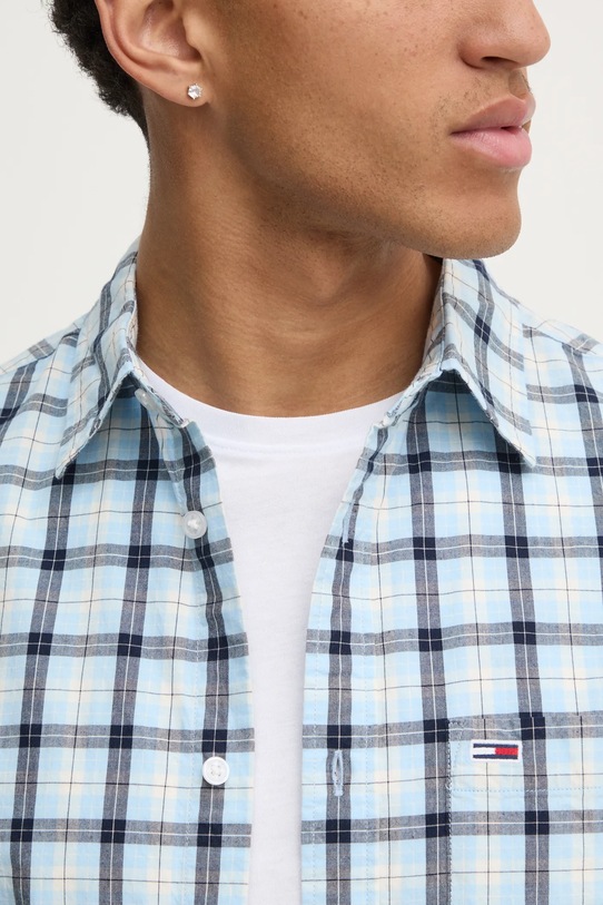 Tommy Jeans koszula bawełniana DM0DM21115 niebieski