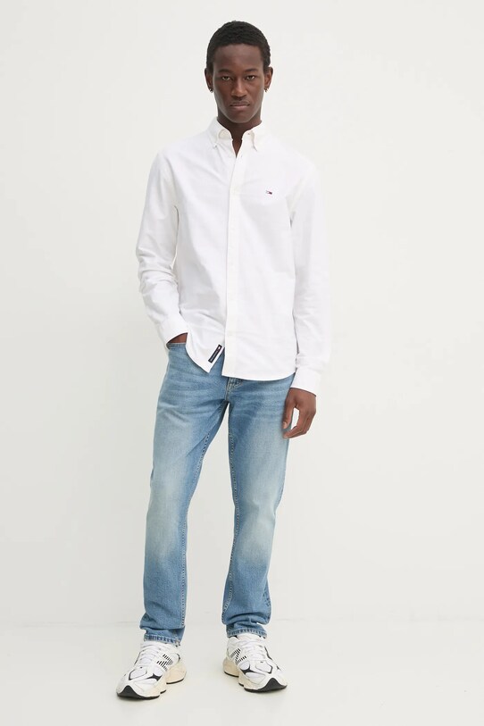 Tommy Jeans koszula DM0DM20667 beżowy SS25