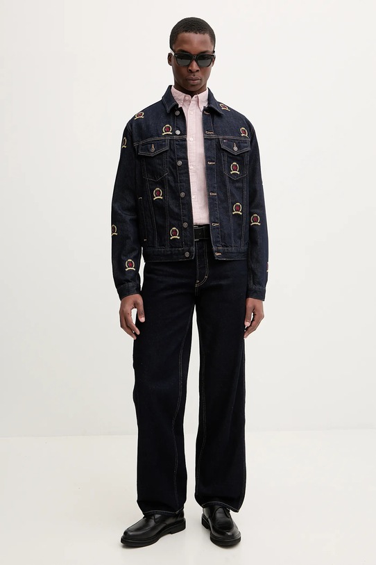 Βαμβακερό πουκάμισο Tommy Jeans DM0DM20668 ροζ AW25