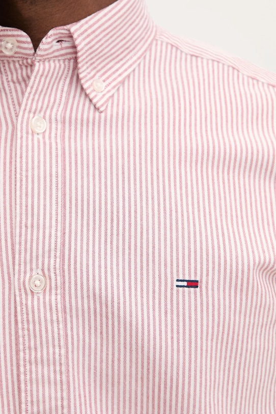 Βαμβακερό πουκάμισο Tommy Jeans DM0DM20668 ροζ