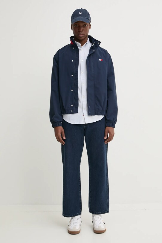 Bavlnená košeľa Tommy Jeans DM0DM20668 modrá SS25
