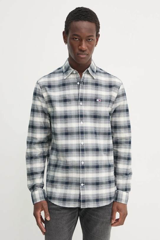 Рубашка Tommy Jeans длинный тёмно-синий DM0DM21096