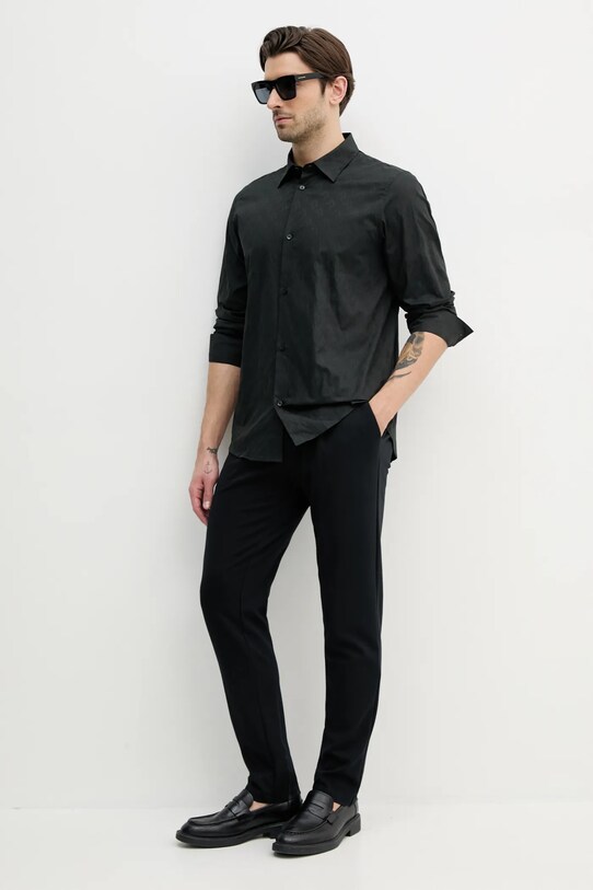 Bavlněná košile Armani Exchange XM000197.AF12179 zelená SS25
