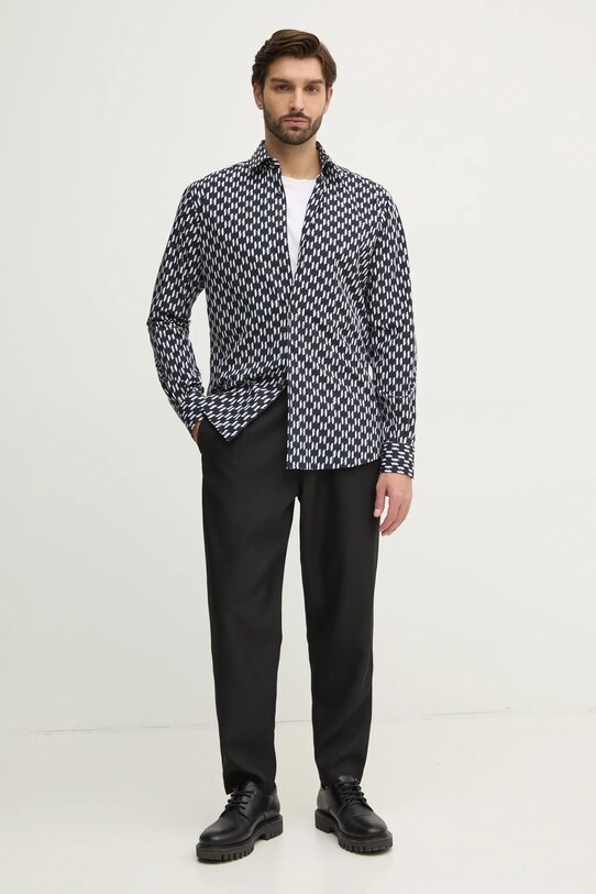 Одежда Хлопковая рубашка Karl Lagerfeld 551695.605000 чёрный