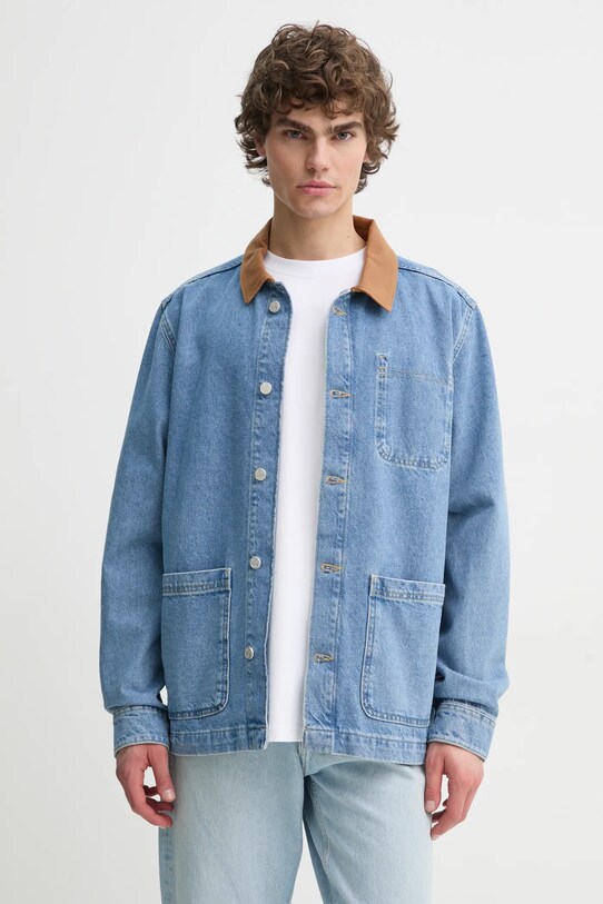 Les Deux camasa jeans lung albastru LDM640164
