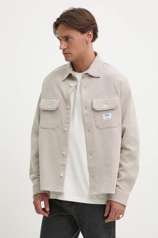 Košile Hugo Blue dlouhý béžová 50534184