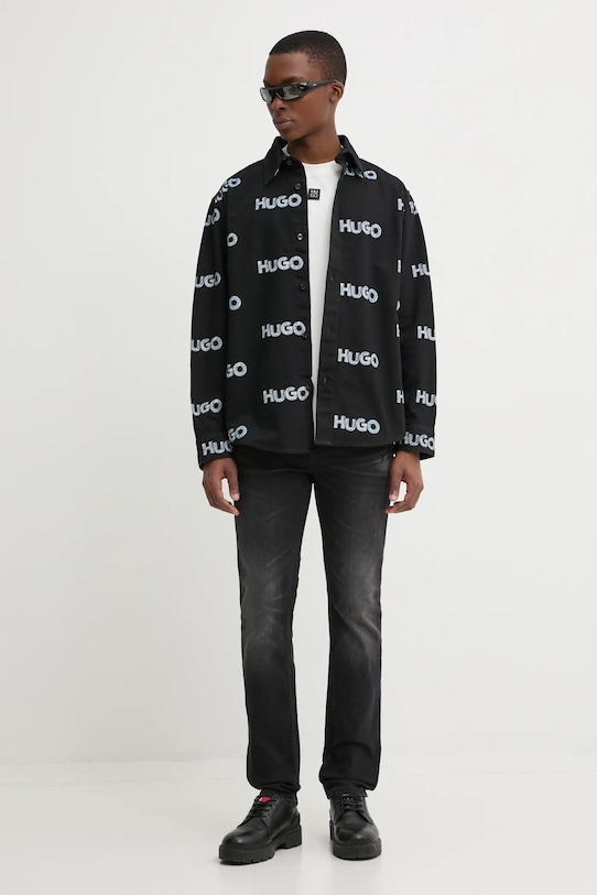 Džínová košile Hugo Blue 50534186 černá SS25