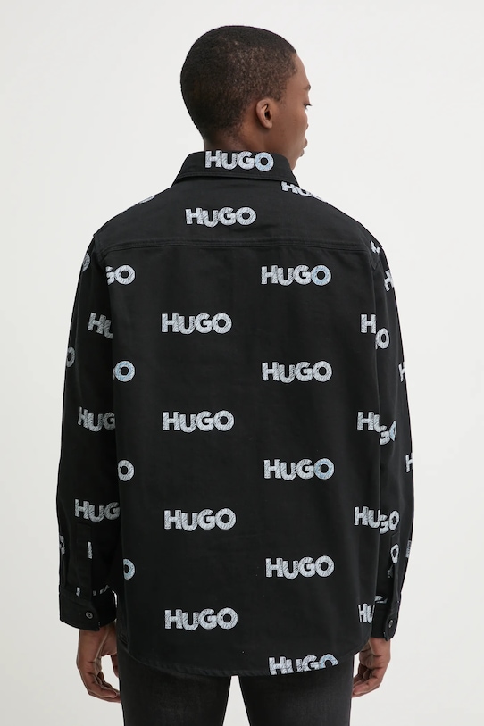 Oblečení Džínová košile Hugo Blue 50534186 černá