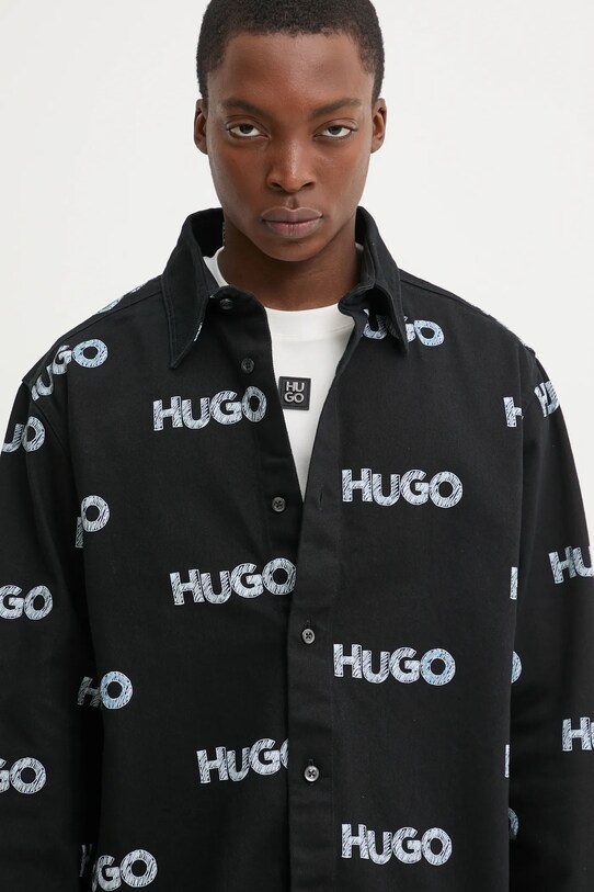 Джинсова сорочка Hugo Blue чорний 50534186