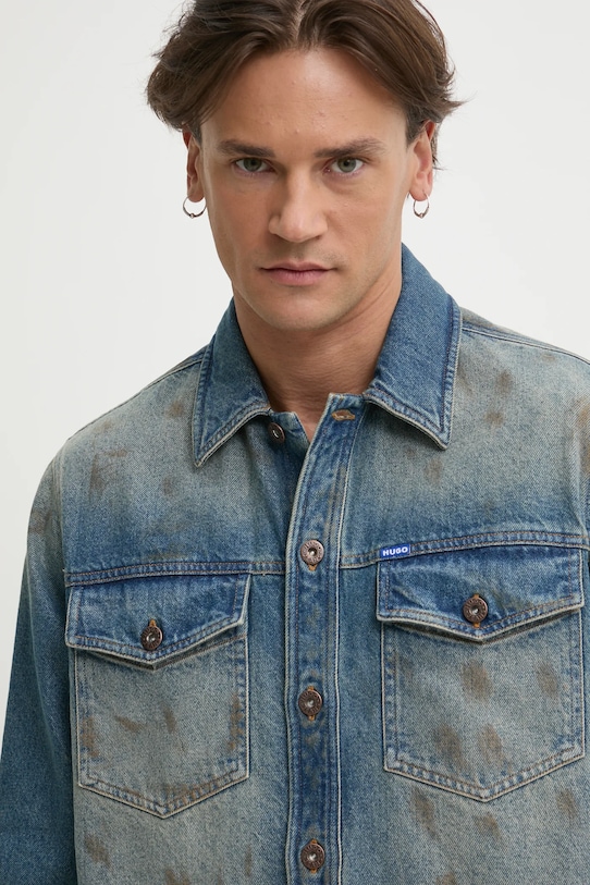 Hugo Blue koszula jeansowa granatowy 50534187