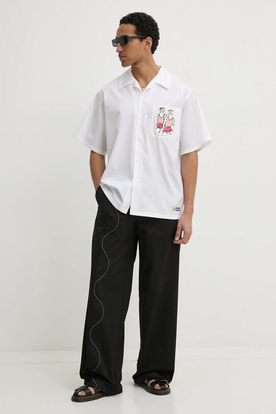 MSGM camasa din bumbac 3840ME06X.257100 alb SS25