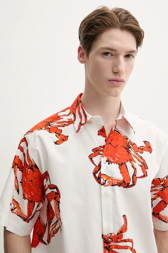 MSGM camasa din bumbac alb 3840ME12.257051
