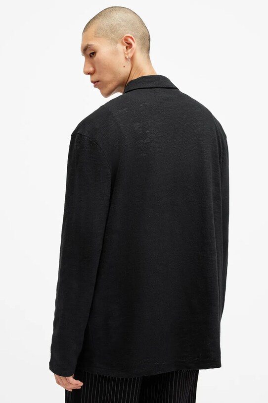 AllSaints camasa din bumbac FOSTER negru M004PB