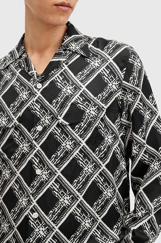 Рубашка AllSaints GRID M025SB чёрный SS25