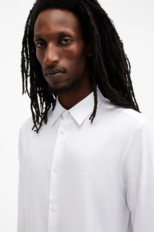 AllSaints camasa din bumbac ECHO alb M089SB