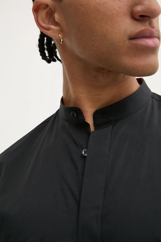 Bavlnená košeľa HUGO 50534067 čierna