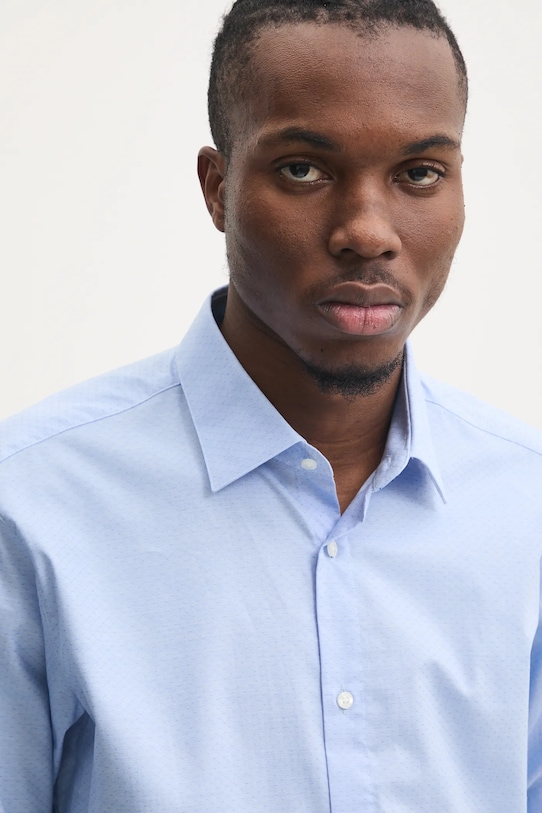 HUGO camicia in cotone 50534077 blu