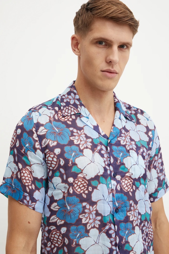 Vilebrequin koszula CHARLI HARAU813 niebieski SS25