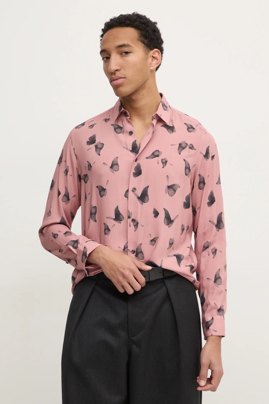 Рубашка HUGO casual розовый 50534247