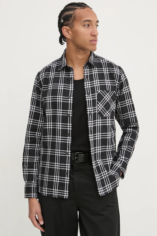 HUGO cămașă din bumbac cu modele negru 50534853