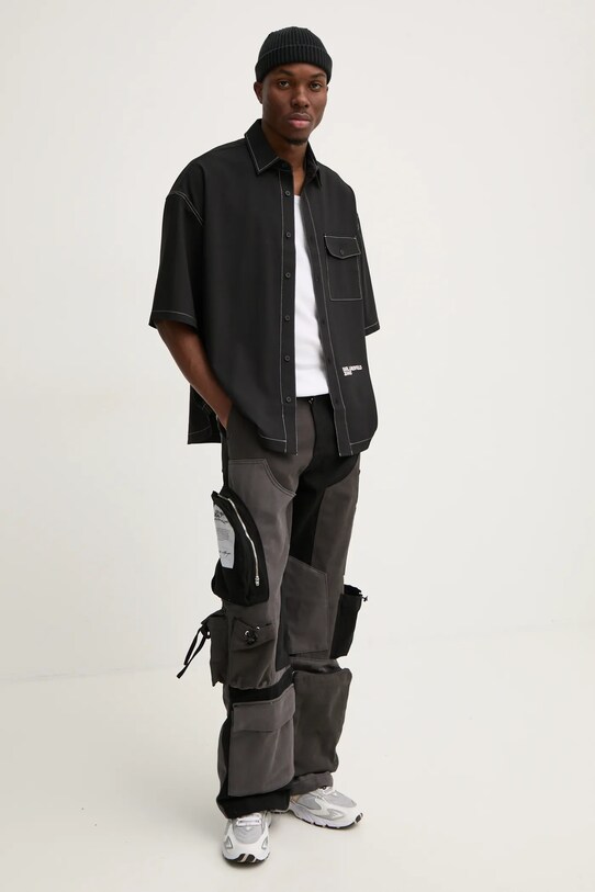 Karl Lagerfeld Jeans camasa A1M16016 negru SS25