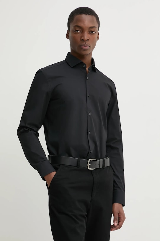 HUGO camasa din bumbac lung negru 50293691