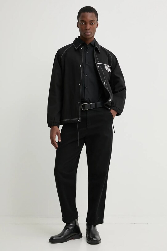 HUGO camasa din bumbac 50293691 negru SS25