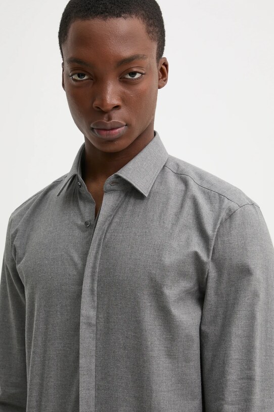 Бавовняна сорочка HUGO сірий 50534882