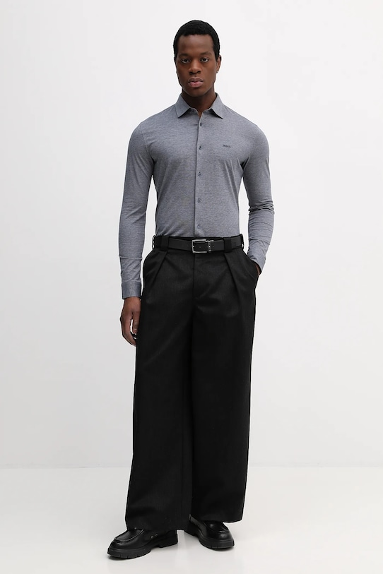 Pamučna košulja BOSS Orange 50519748 plava AW25